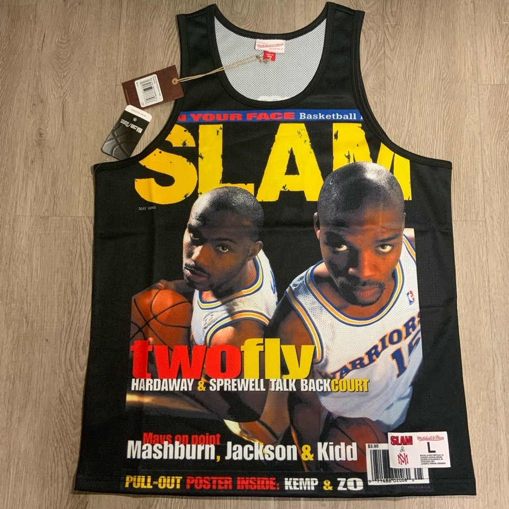 Men Slam Mitchell & Ness Tim Hardaway Latrell Sprewell Golden State Jersey S,L